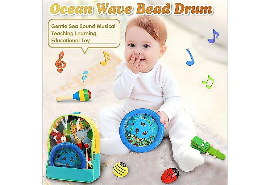 POPOLIC Spielzeug-Musikinstrument 24 Stück Instruments Percussion Holzspiel günstig online kaufen