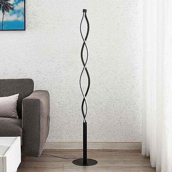 Lindby LED-Stehleuchte Welina, schwarz, 150 cm, dimmbar günstig online kaufen