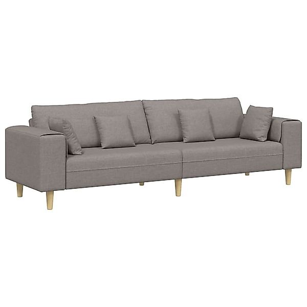 vidaXL Sofa Stoffsofa mit Kissen Taupe günstig online kaufen