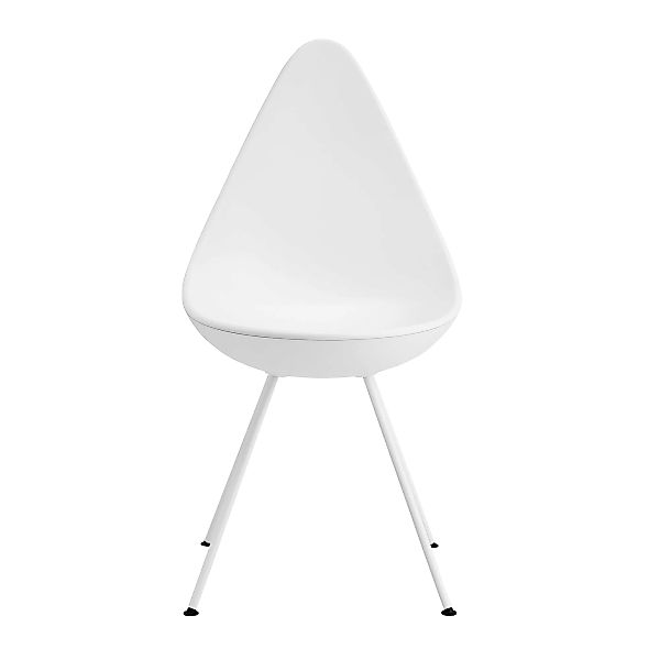 Fritz Hansen - Drop™ Stuhl - weiß/Sitzfläche Kunststoff/Gestell Stahl pulve günstig online kaufen