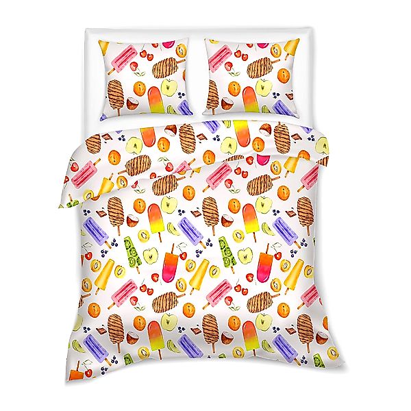 Bettwäsche dormabell Satin 191200 Sommerträume Eis Früchte 135x200 günstig online kaufen