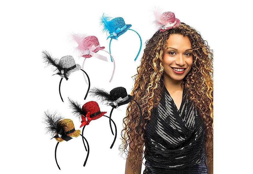 Boland Kostüm Diadem 'Glitter' Mini-Hut Haarreif, Glitzer günstig online kaufen