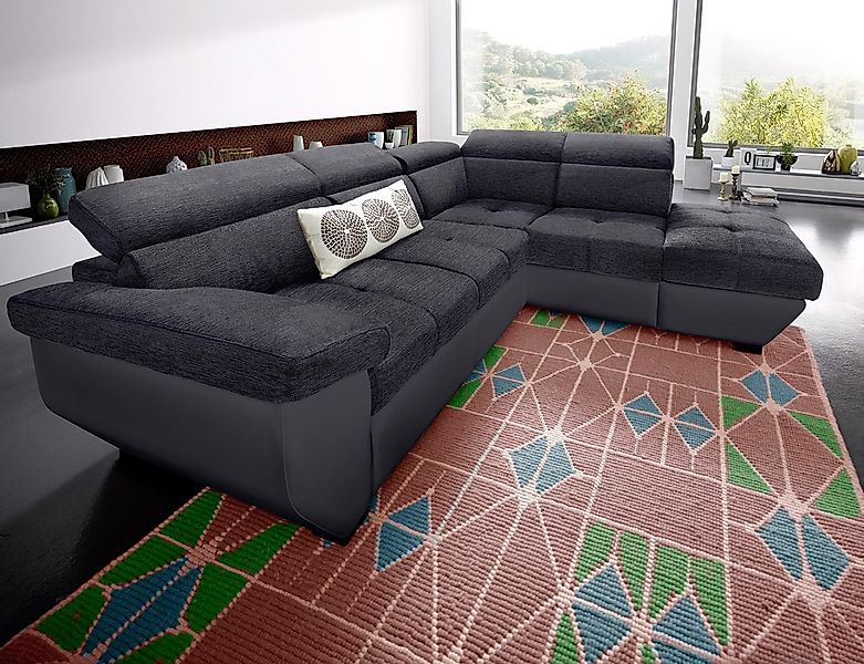 COTTA Ecksofa "Speedway L-Form", mit Kopfteilverstellung, wahlweise mit Bet günstig online kaufen