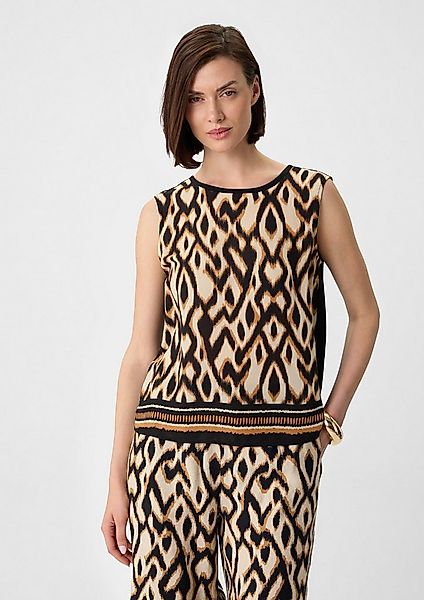 comma Muskelshirt T-Shirt Ärmelloses Blusenshirt mit All-over-Print günstig online kaufen