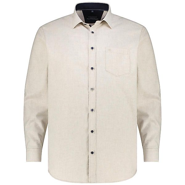 CASA MODA Freizeithemd aus Baumwolle Farbe beige Größe: 4XL günstig online kaufen