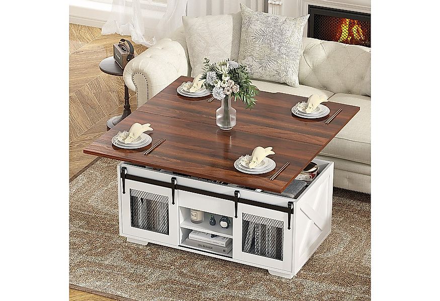 VOWNER Couchtisch 3-in-1-Multifunktions-Wohnzimmertisch, höhenverstellbar, günstig online kaufen