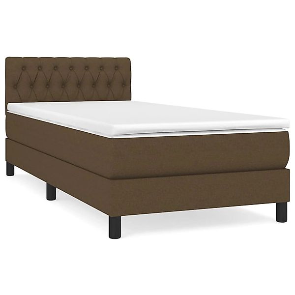 vidaXL Boxspringbett mit Matratze Dunkelbraun 90x190 cm Stoff1390057 günstig online kaufen