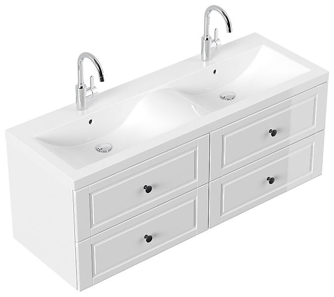 Magnolia Home Doppelwaschtisch Badmöbel Persepolis XL Cottage Doppel-Waschb günstig online kaufen