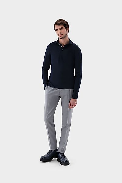 Poloshirt langarm aus Swiss Cotton Jersey günstig online kaufen