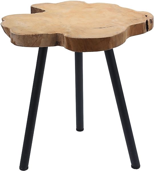 Spetebo Beistelltisch Design Beistelltisch mit Teakholz günstig online kaufen