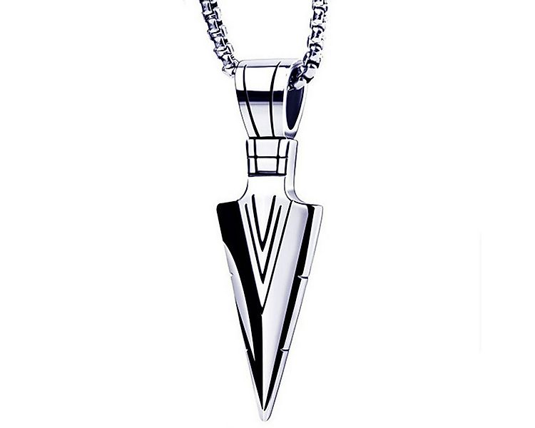 KARMA Kette mit Anhänger Herrenkette silber Pfeilspitze Anhänger Metall Män günstig online kaufen
