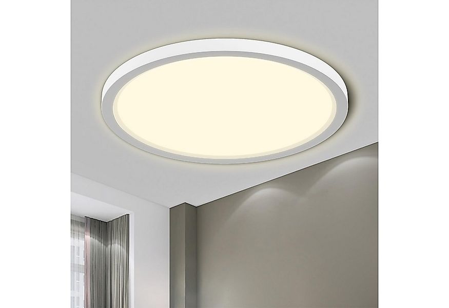 LQWELL LED Deckenleuchte Deckenleuchte, LED Badezimmerlampe Badlampe Flach günstig online kaufen