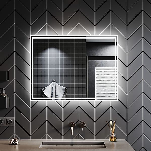 SONNI Badspiegel Badezimmerspiegel mit LED-Beleuchtung Wandspiegel,Touch günstig online kaufen