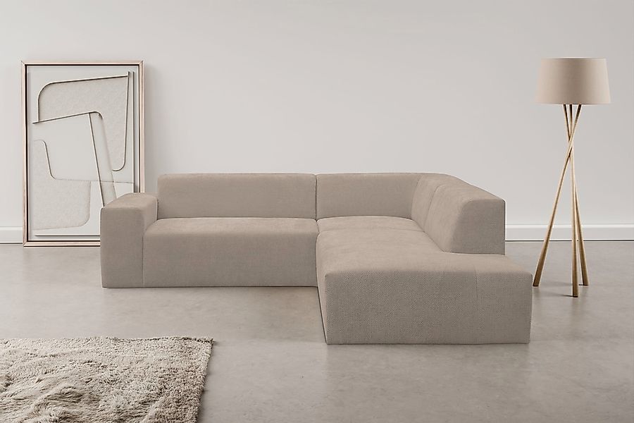 WERK2 Ecksofa "Zeus-M, tolles Sofa mit schönen Details, L-Form", Curvy Tren günstig online kaufen