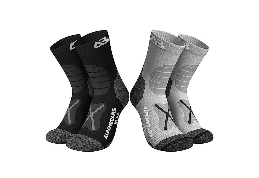 Alpen Bears Wandersocken 2er-Set Socken braun Gr. L (2-Paar) Funktionssocke günstig online kaufen