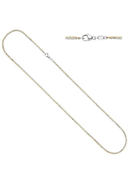 JOBO Goldkette, Ankerkette 2-reihig 585 Gelbgold Weißgold 45 cm günstig online kaufen