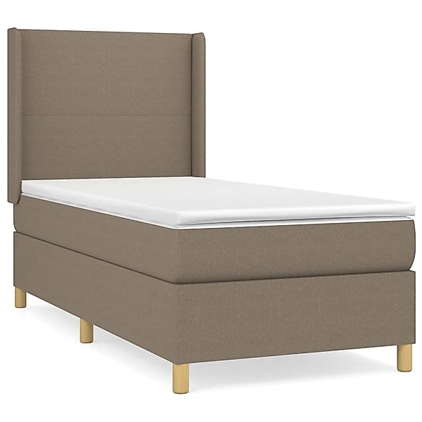 vidaXL Boxspringbett mit Matratze Taupe 90x190 cm Stoff1396517 günstig online kaufen