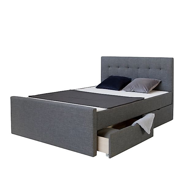 Homestyle4u Doppelbett 160x200 Polsterbett in Grau 1960 günstig online kaufen