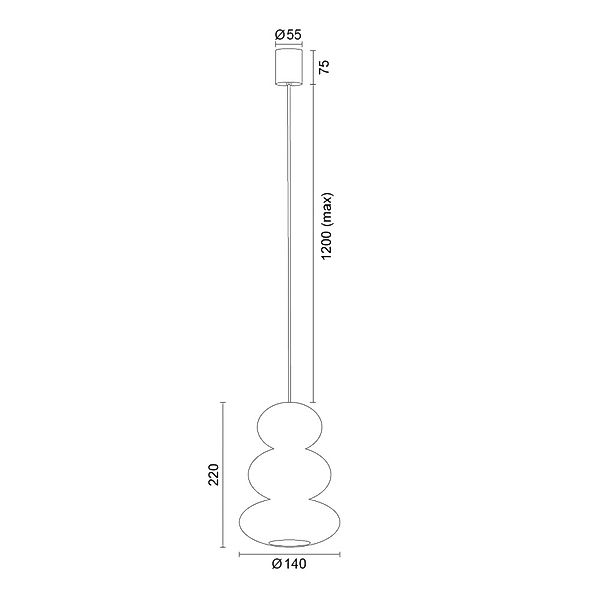Hängeleuchte Oman, weiß glänzend, Glas, Ø 14 cm günstig online kaufen