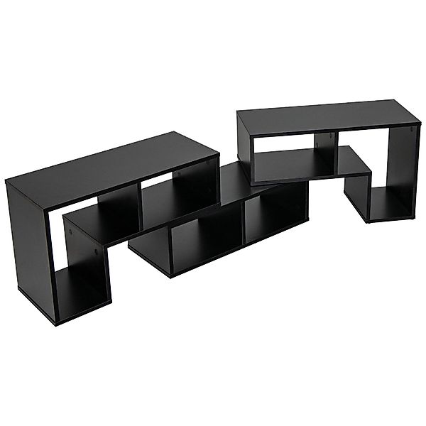 COSTWAY TV-Schrank Eckregal 3-teilig, ausziehbar, frei günstig online kaufen