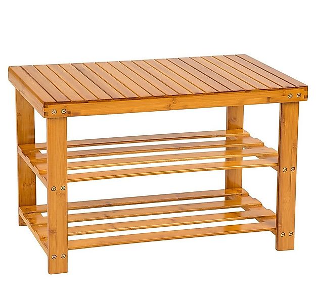 tectake Schuhregal Schuhbank, Set 1-tlg., Bambus günstig online kaufen