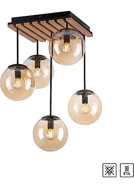 OTTO home Deckenleuchte Evinnia Akustikpaneele mit Glaskugeln, Leuchtmittel günstig online kaufen