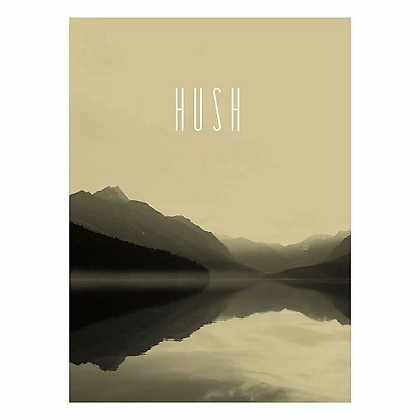 Komar Poster Word Lake Hush Sand Natur B/L: ca. 30x40 cm günstig online kaufen