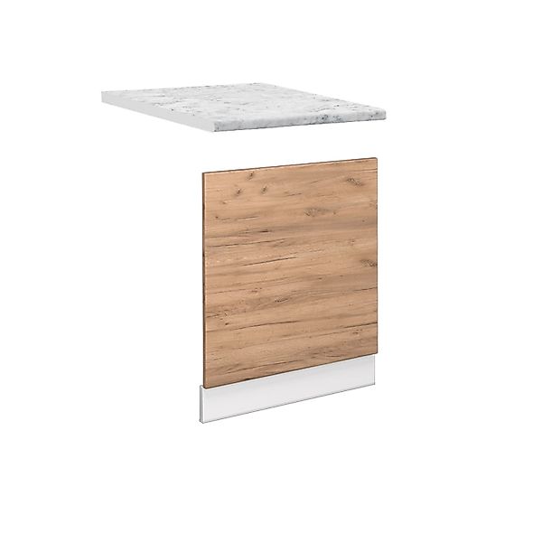 Vicco Frontblende Fame-Line Geschirrspüler Fronttür Goldkraft Eiche/Weiß 60 günstig online kaufen