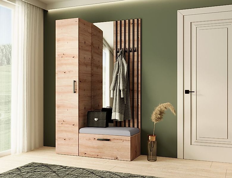 Beautysofa Garderobenschrank mit großem Spiegel und günstig online kaufen