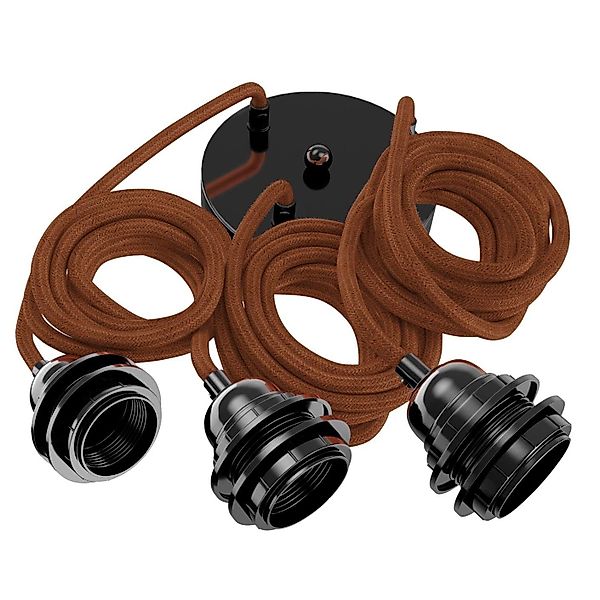 Hoopzi Pendelleuchte Hang 3 Pendelleuchte Textilkabel günstig online kaufen