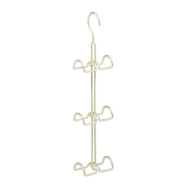 relaxdays Kleiderbügel Handtaschenbügel 6 Haken, Gold günstig online kaufen