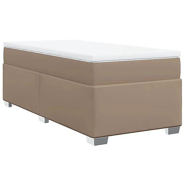 vidaXL Boxspringbett mit Matratze Cappuccino-Braun 90x200cm Kunstleder 3285 günstig online kaufen