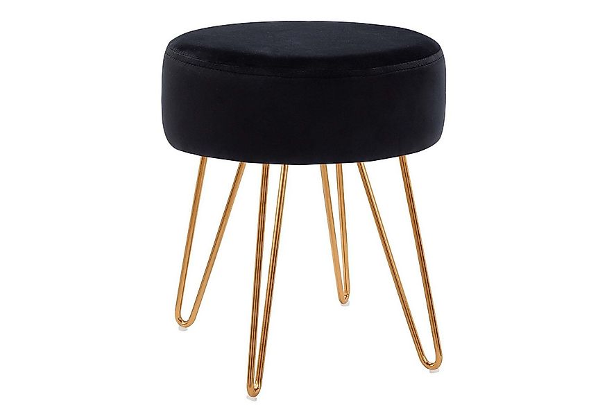 Duhome Hocker (9111), Sitzhocker Rund Hocker Samt oder Stoff Lederoptik Sch günstig online kaufen