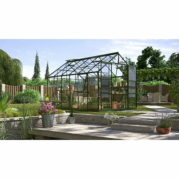 Vitavia Gewächshaus Jupiter 9900 Smaragd 9,9 m² inkl. Fundament günstig online kaufen
