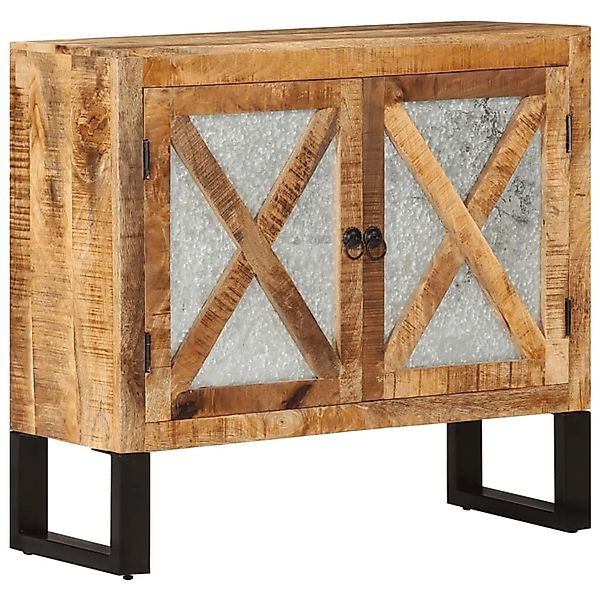 vidaXL Sideboard 80x30x71 cm Massives Raues Mangoholz und Metall 355842 günstig online kaufen