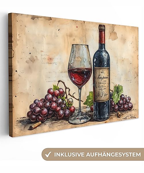 OneMillionCanvasses® Leinwandbild Wein - Trauben - günstig online kaufen