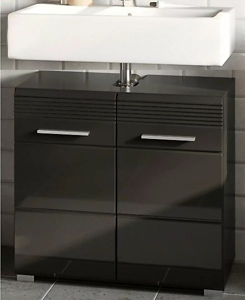 Waschbeckenunterschrank Linus (Waschtisch Unterschrank in schwarz, 60 x 56 günstig online kaufen