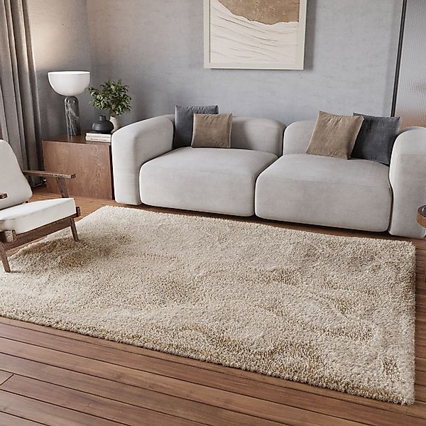 Homie Living Teppich »Parma«, quadratisch, 50 mm Höhe, Hochflor, gewebt, ku günstig online kaufen