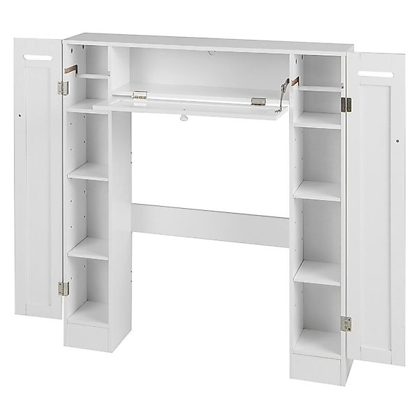 COSTWAY Wäscheschrank Holz, mit Toilettenpapierhalter günstig online kaufen