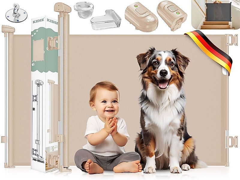 KIDIZ Türschutzgitter Treppenschutzgitter ausziehbar bis 140cm günstig online kaufen