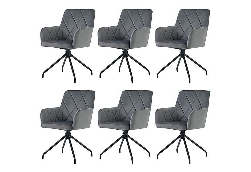 Flieks Esszimmerstuhl (360° drehbar, Set, 6 St), 6er Set Polsterstühle Dreh günstig online kaufen