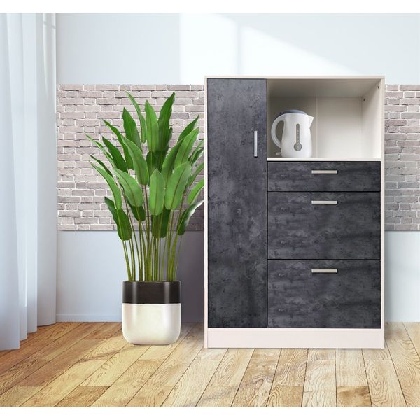HTI-Line Küchenbuffet Küchenschrank Kombi L Blanca günstig online kaufen