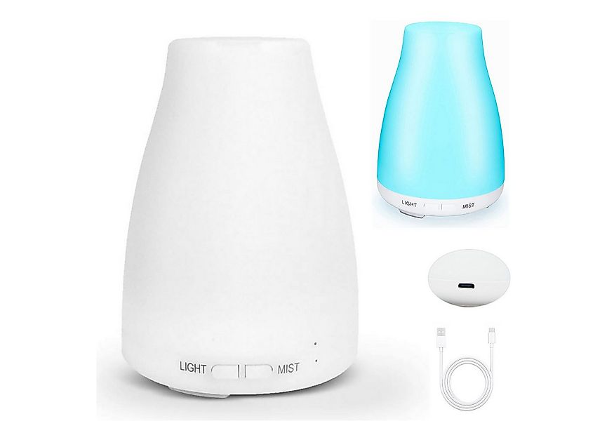 REDOM Diffuser USB Aromaöl-Diffuser 7 LED Luftbefeuchter Ätherischer Öldiff günstig online kaufen