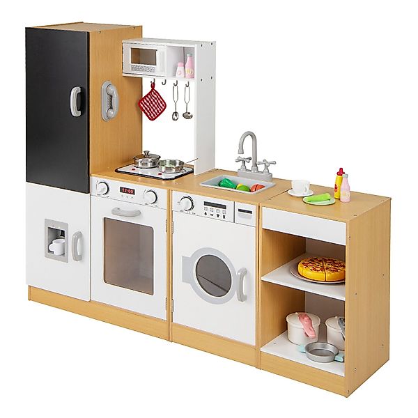 COSTWAY Spielküche Holz, 3 in 1 günstig online kaufen