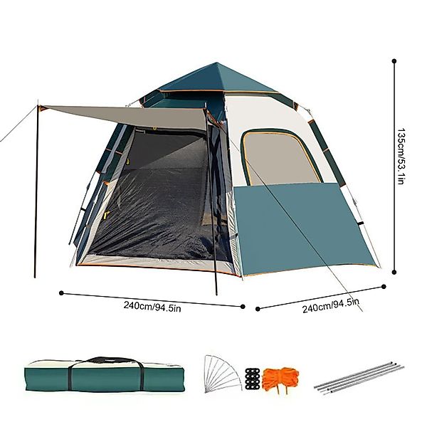 TWSOUL Wurfzelt sechseckiges Zelt, 240*240*135cm, Personen: günstig online kaufen