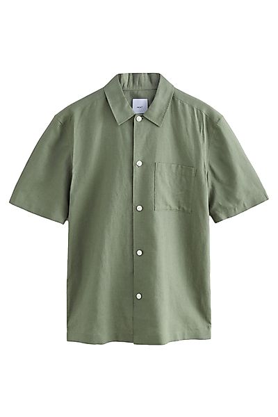 Next Kurzarmhemd Kurzärmliges Hemd aus Baumwoll-Leinenmischung günstig online kaufen