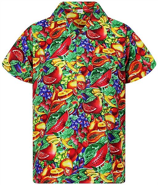 King Kameha Hawaiihemd Tutti Frutti Funky Hawaii-Hemd Kurzarm Front-Tasche günstig online kaufen