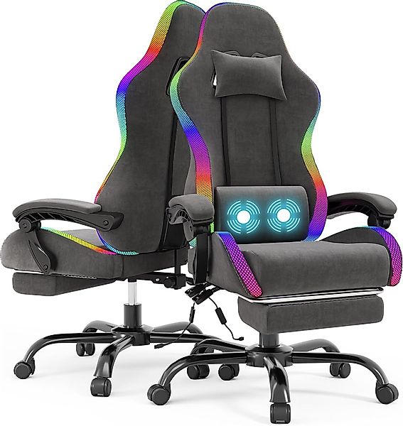 HOMALL Gaming-Stuhl LED Gaming Chair,Massage,Bürostuhl,Gaming Stuhl günstig online kaufen