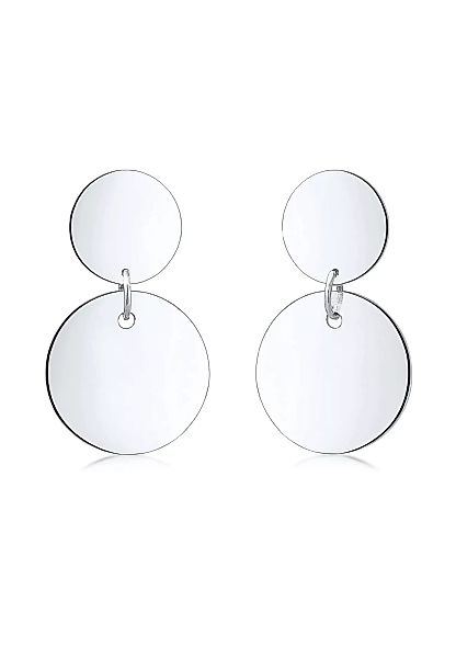 Elli Paar Ohrhänger "Geo Plättchen Kreis Circle Matt Minimal 925 Silber" günstig online kaufen