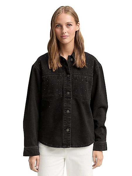 TOM TAILOR Denim Jeansjacke mit Strasssteinen günstig online kaufen